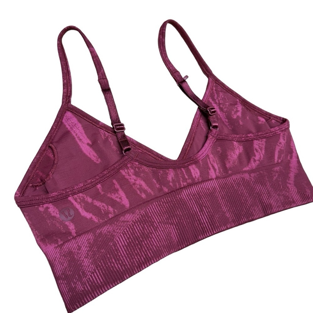 Lululemon Ebb To Street Bra A/B Cup Stone Wash Chianti Seamless W2BS2S Size 8 - Picture 9 of 15